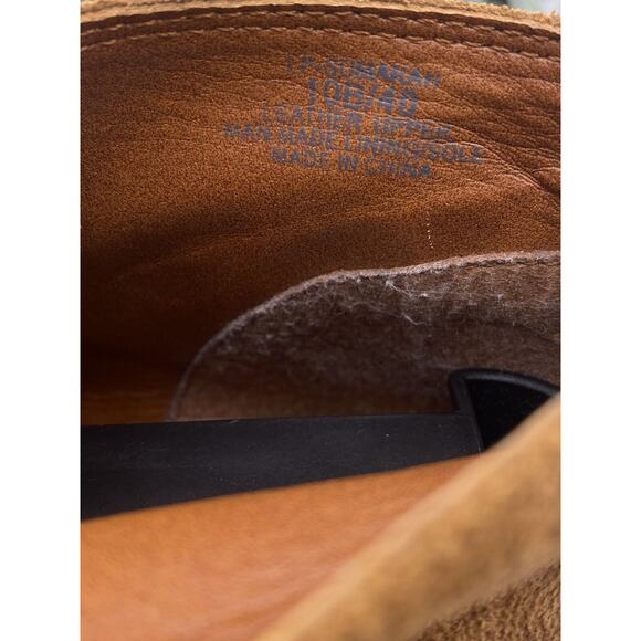 Lucky Brand Sumarah Ankle Booties Brown Suede 3" Wedge Heel Shoe Boot sz 10 - Picture 8 of 10